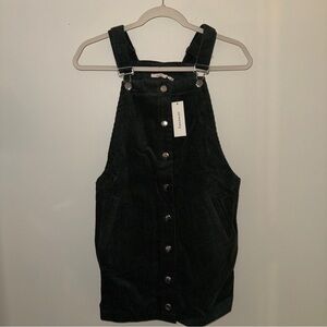 Francesca's Collections Dark Corduroy Overall Dress